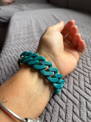Pulsera Bimba y Lola Turquesa y Dorada