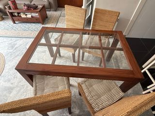 Conjunto Comedor BANAK Madera y Cristal