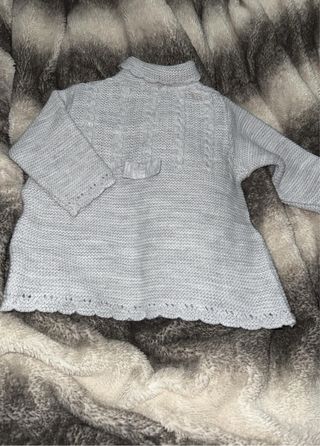Abrigo lana niña gris