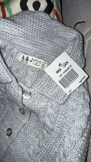 Abrigo lana niña gris
