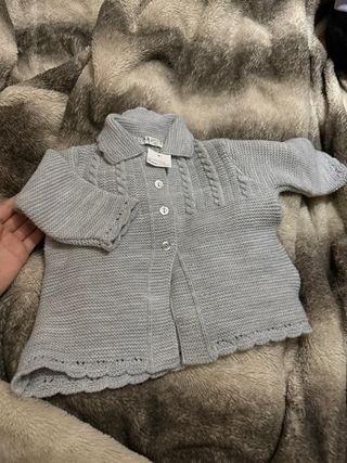 Abrigo lana niña gris