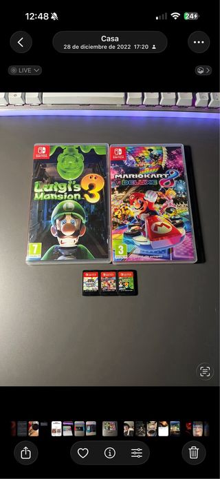 Nintendo Switch V1 con 3 juegos