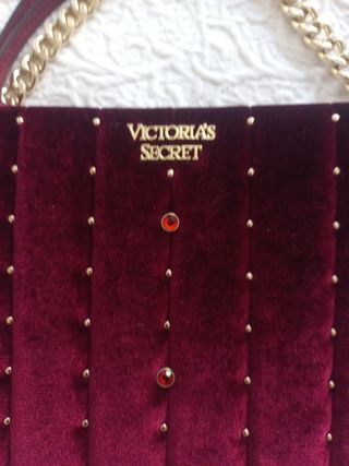 Bolso Fiesta Victoria's Secret Terciopelo burdeos 