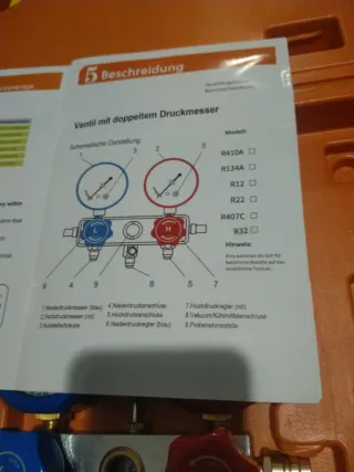 Bacoeng manifiid gaude         kit Manómetro AC C