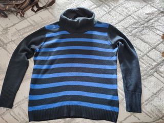 Jersey cuello alto rayas L