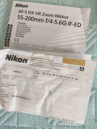 Objetivo Nikon Nikkor 55-200mm DX VR - Como nuevo