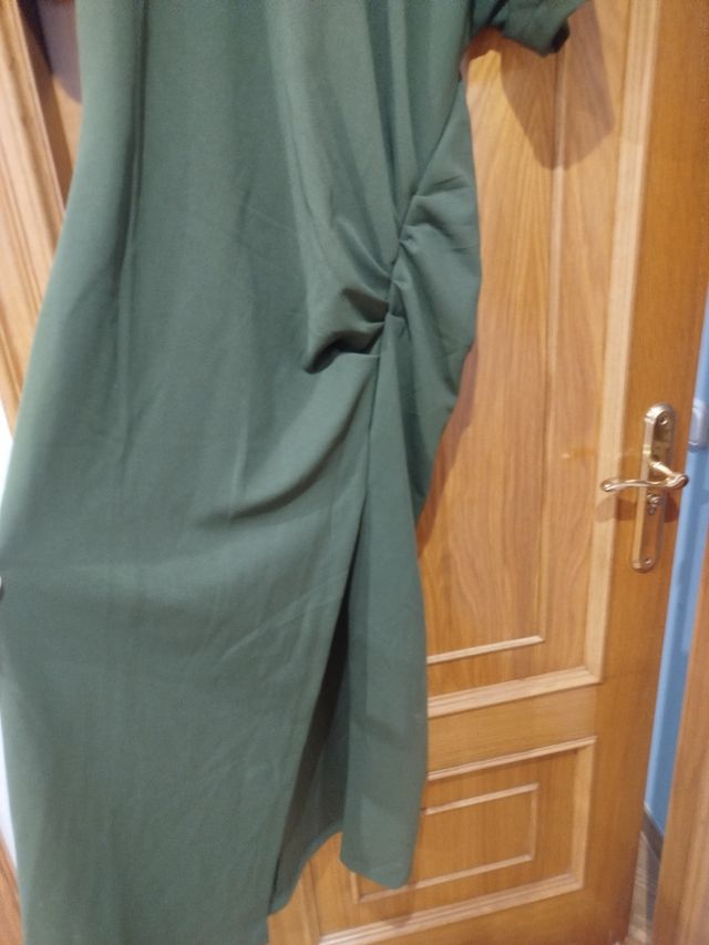 Vestido verde botella talla única