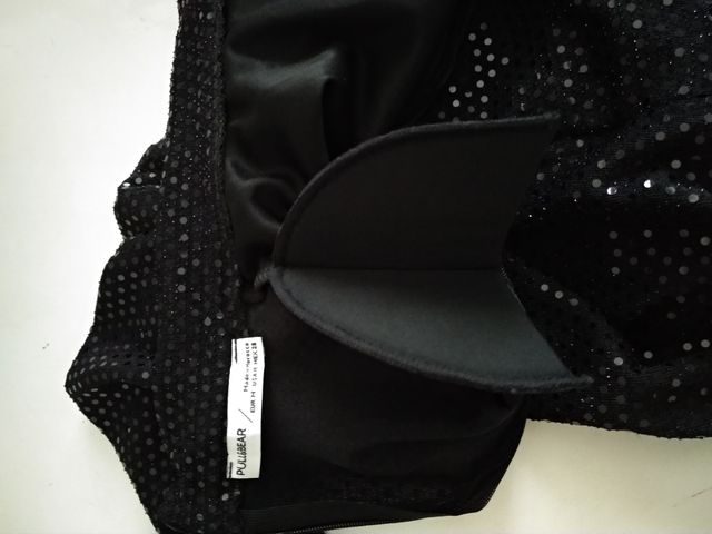 Vestido fiesta lentejuelas negro