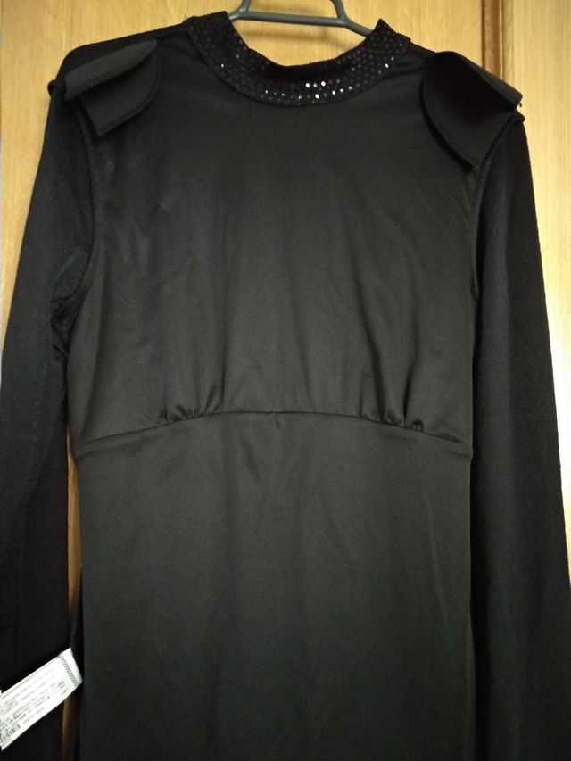 Vestido fiesta lentejuelas negro