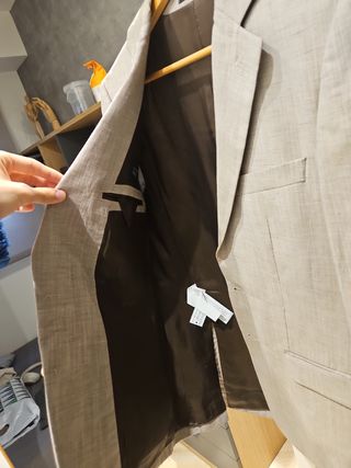 Traje de verano Zara Man beige/gris
