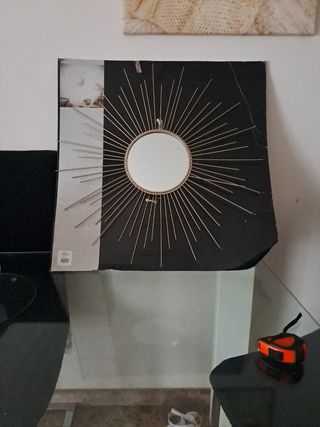 Espejo Sol Metal y Cristal