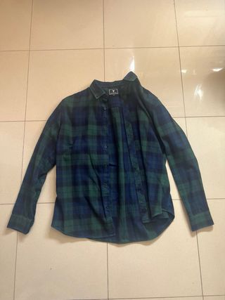 Camisa John Partridge cuadros azul y verde