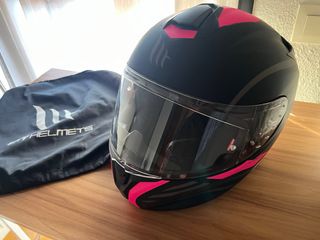 Casco MT Helmets Talla XS Negro/Rosa