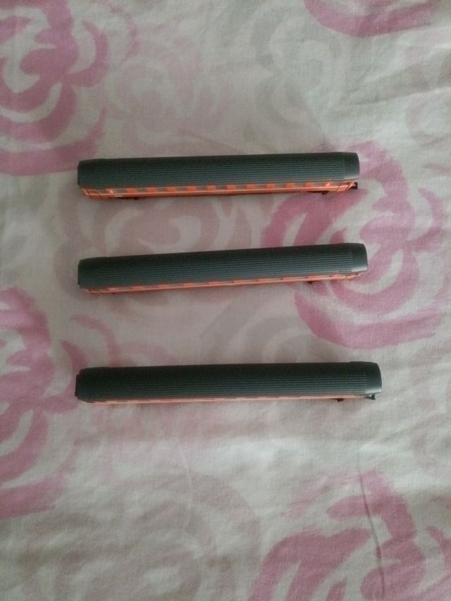 Lote vagones mercancías y pasajeros tren