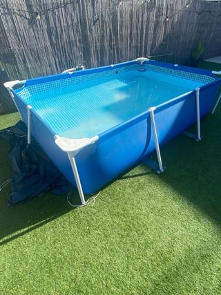 Filtro de arena + piscina Intex 3x2m