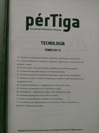 Temario Oposiciones Tecnología