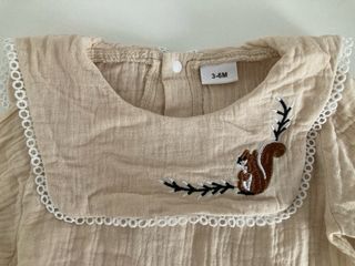 Ropa bebé - Conjunto de pelele marrón con camisa