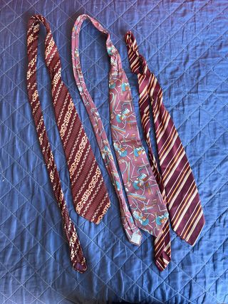 Lote 3 corbatas rojas