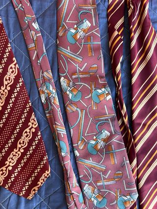 Lote 3 corbatas rojas