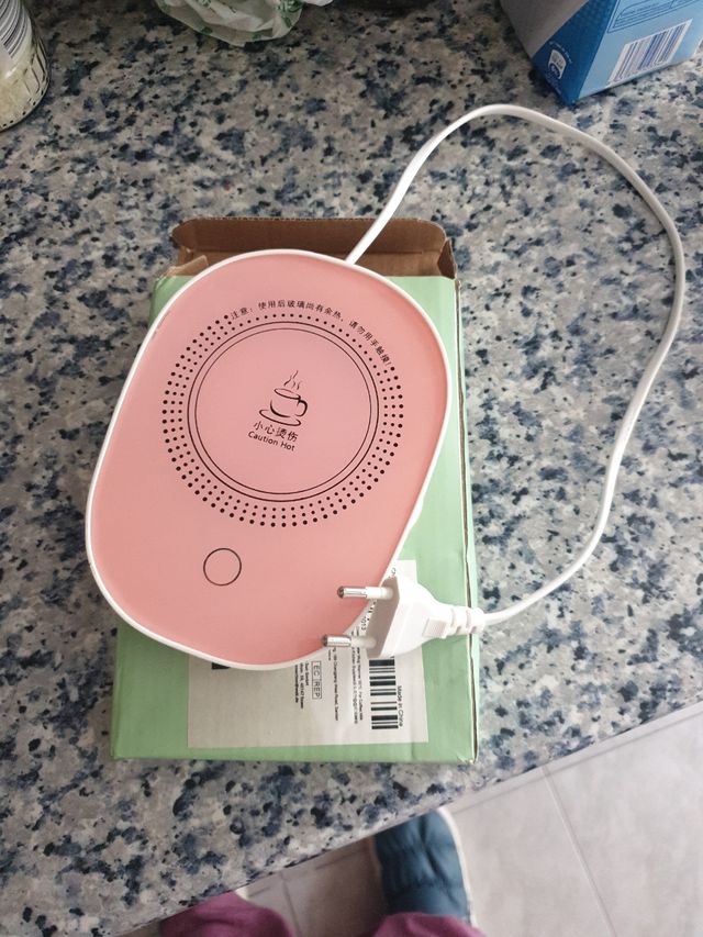 Calentador de tazas rosa