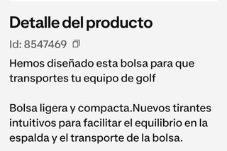 Bolsa de golf Inesis Kids azul