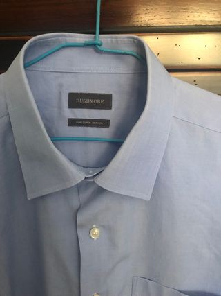 2 Camisas Rushmore XL Azul/Blanco