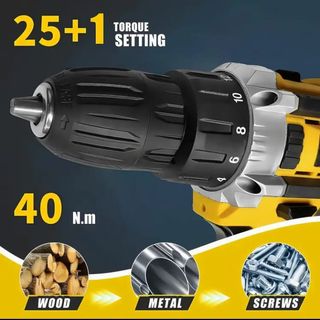 Taladro Inalámbrico YUNXI 21V con Accesorios