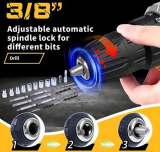 Taladro Inalámbrico YUNXI 21V con Accesorios