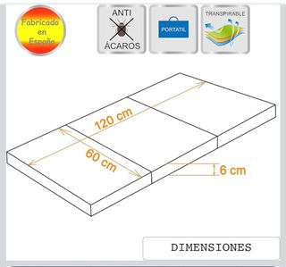 Colchón plegable cuna viaje