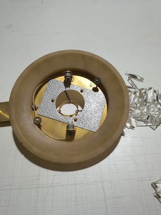 Lámpara de latón y alabastro