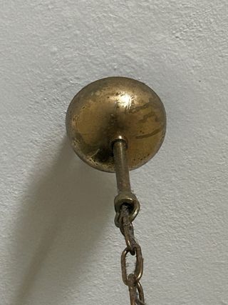 Coppia lampadari oro e cristallo 