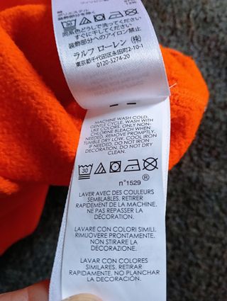 Sudadera Polo Ralph Lauren Naranja Talla M