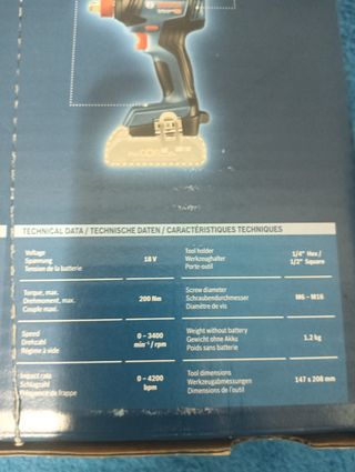 Bosch GDX 18V-200 Llave Impacto Profesional