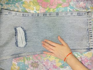 Pantalón vaquero ancho mujer casual