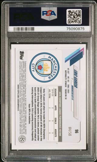 2020 ERIC GARCIA ROOKIE SAPPHIRE ED.  04/50 PSA 10