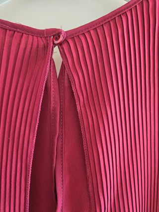 Blusa plisettata bordeaux