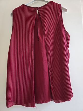 Blusa plisettata bordeaux