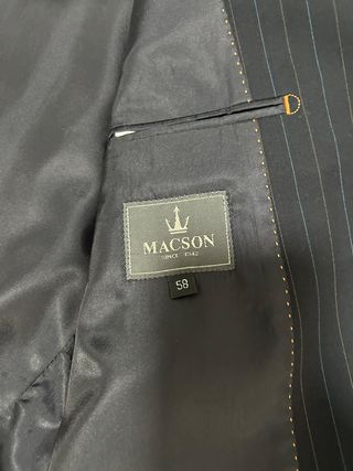 Traje Macson Rayas Azul