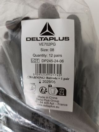 12 pares guantes talla 8 DELTA PLUS