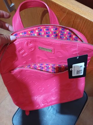 Mochila Desigual Fucsia Logo