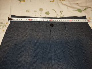 Pantalón Zara Gris Cuadros