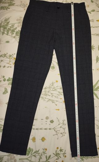 Pantalón Zara Gris Cuadros