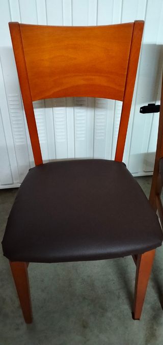 Pareja sillas madera comedor
