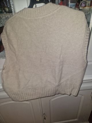 Chaleco de lana C&A beige talla s
