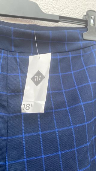 Pantalón de cuadros azul Talla L