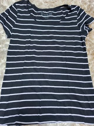 Camiseta The Stretch Scoop Rayas Blanco y Negro