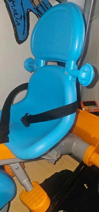 Bici-triciclo infantil azul y naranja