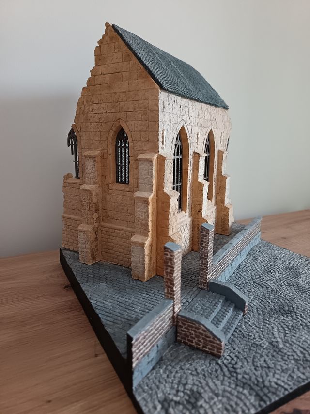 Maqueta Diorama Iglesia Normandía