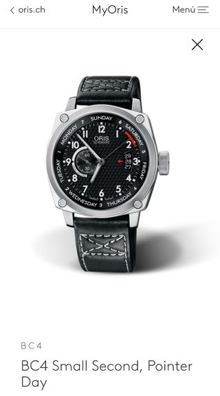 Reloj Oris BC4 small second pointer day