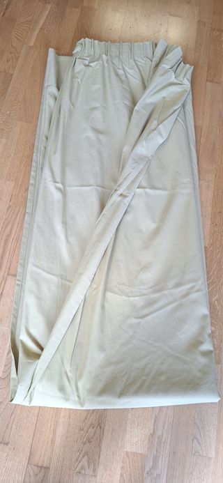 Cortinas de Tergal Verde Oliva 2,4m como nuevas